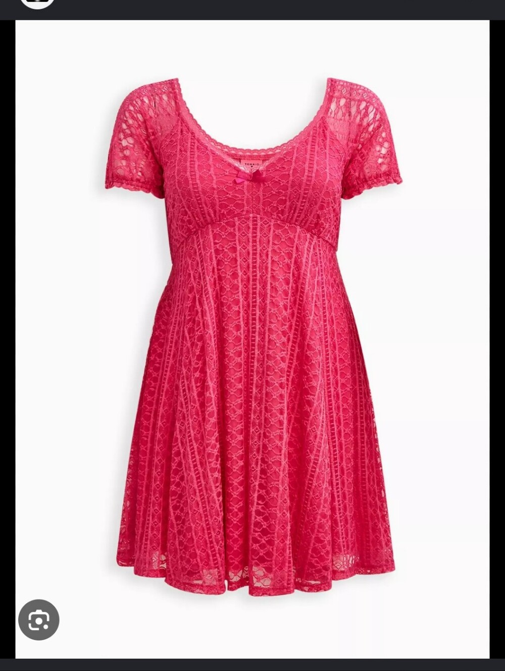 torrid Hot Pink Betsey Johnson Puff Sleeve Dress